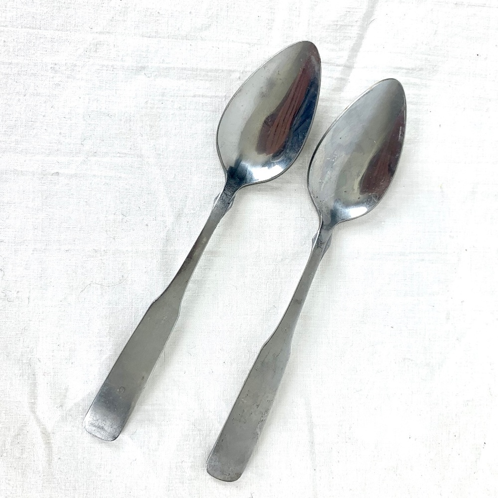 2 Teaspoons Boston Common World Tableware Stainless Steel Flatware Excellent